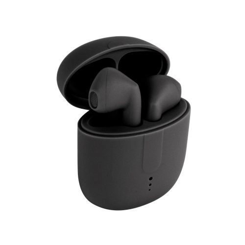 Stereo bluetooth headset vezeték nélküli töltőtokkal, TWS, fekete, Setty