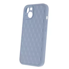   Samsung Galaxy A13 4G, hátlap tok, szilikon tok, mikroszálas belső, kék, SM-A135, 3D Cube Ice