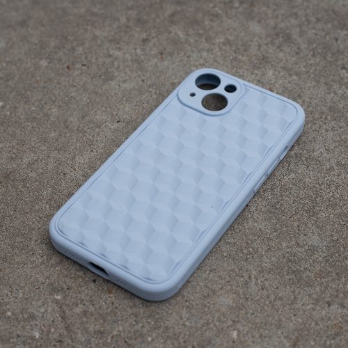 Samsung Galaxy A13 4G, hátlap tok, szilikon tok, mikroszálas belső, kék, SM-A135, 3D Cube Ice