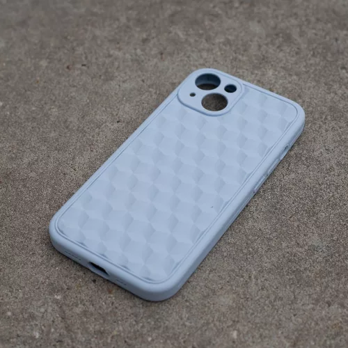 Samsung Galaxy A13 4G, hátlap tok, szilikon tok, mikroszálas belső, kék, SM-A135, 3D Cube Ice