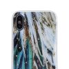 iPhone 14 (6,1") hátlap tok, TPU tok, mintás, Gold Glam Feathers