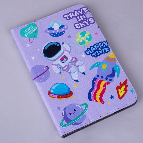 Univerzális tablet könyvtok, mintás, 9"-10", Space Station