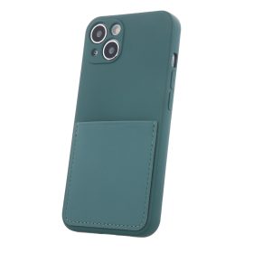   Samsung Galaxy A33 szilikon tok, hátlap tok, bankkártya tartós, zöld, SM-A336, Card Cover