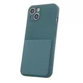   Samsung Galaxy A53 szilikon tok, hátlap tok, bankkártya tartós, zöld, SM-A536, Card Cover