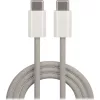 Type-C - Type-C adatkábel, nylon fonott, világos szürke, 1M, 20W, Maxlife MXUC-06