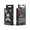 Type-C - Type-C adatkábel, nylon fonott, világos szürke, 1M, 20W, Maxlife MXUC-06