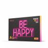 Neon plexi LED lámpa, Be Happy, falra akasztható, rózsaszín, Neolia NNE10