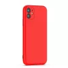 Xiaomi Redmi Note 12 5G / Poco X5 szilikon tok, hátlap tok, velúr belső, piros, matt, Silicone Case