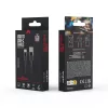 Type-C gyorstöltő adatkábel, 15W / 3A, 1M, szövettel fonott, fekete, Maxlife MXUC-07