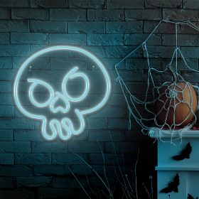   Neon plexi LED lámpa, Graffiti Skull, falra akasztható, türkiz, Forever Light FPNE15