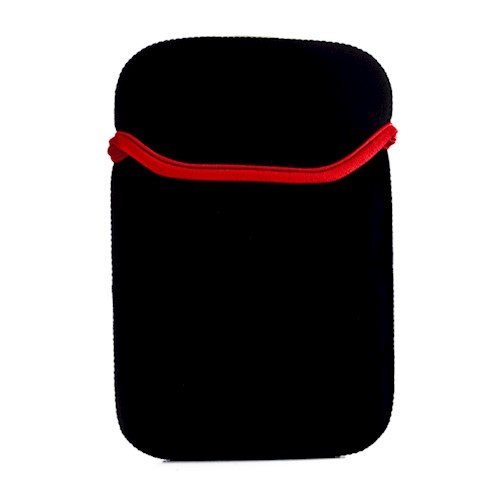 Univerzális 10" colos fekete-piros neopren beledugós tablet könyvtok