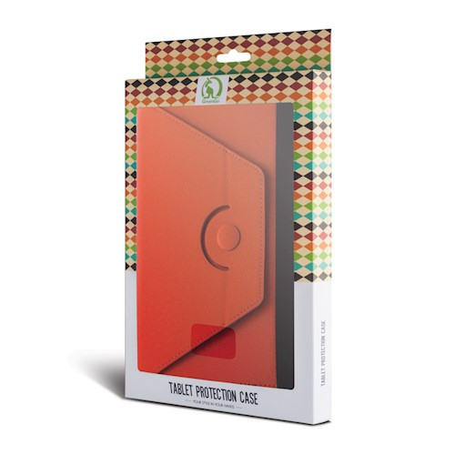 Univerzális 10" 360°-os piros tablet könyvtok