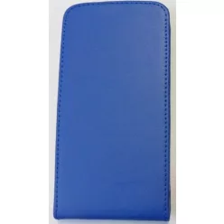   Samsung G386 Galaxy Core LTE kék műbőr 4 ponton záródó keretes Vertical slim flip tok
