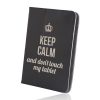 Univerzális 7"-8" colos "Keep calm" mintás tablet könyvtok