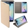 Lenovo Vibe C2 telefon tok, könyvtok, oldalra nyíló tok, mágnesesen záródó, K10A40, arany, Smart Magnet