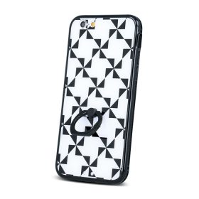   Samsung A310 Galaxy A3 2016 fekete-fehér "Windmill" gyűrűs hátlap tok