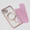 iPhone 15 Plus (6.7") hátlap tok, TPU tok, kamera védelem, csillámos, pink, Glitter Chrome Mag