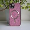 iPhone 15 Plus (6.7") hátlap tok, TPU tok, kamera védelem, csillámos, pink, Glitter Chrome Mag