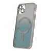 iPhone 15 Plus (6.7") hátlap tok, TPU tok, kamera védelem, csillámos, ezüst-kék, Glitter Chrome Mag