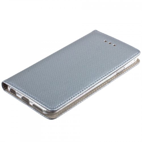 Lenovo K6 Note telefon tok, könyvtok, oldalra nyíló tok, mágnesesen záródó, szürke, Smart Magnet