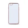 LG K8 2017 szilikon tok, átlátszó / rose gold, színes keretes