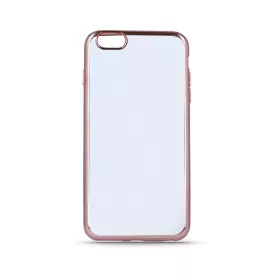   LG K8 2017 szilikon tok, átlátszó / rose gold, színes keretes