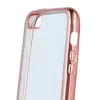 LG K8 2017 szilikon tok, átlátszó / rose gold, színes keretes