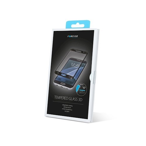 Samsung Galaxy J7 2017 EU előlapi üvegfólia, 3D, hajlított, fehér, SM-J730, Forever 