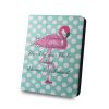  Univerzális tablet könyvtok, mintás, 9"-10", Flamingo and dots