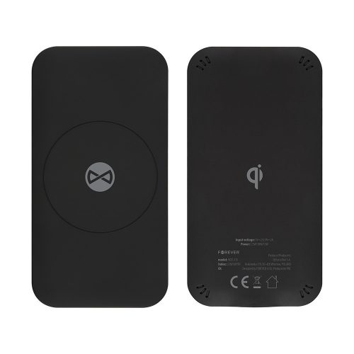 Forever WDC-115 fekete vezeték nélküli (Wireless) Qi töltő pad 15W