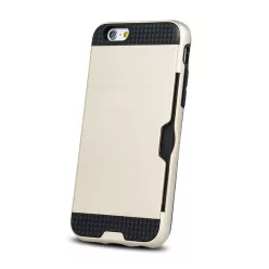   iPhone X / XS (5,8") ütésálló hátlap tok, arany, Defender Card