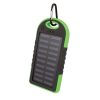Solar Power bank, 5000mAh, 2x USB, zöld, Setty