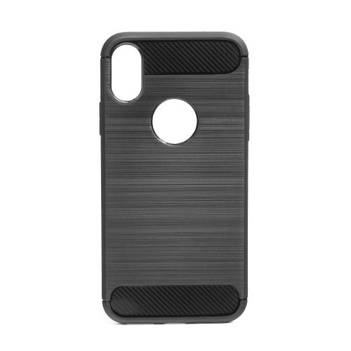 Carbon Fiber iPhone X / XS (5,8") fekete szilikon tok