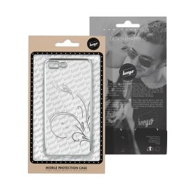   Beeyo iPhone XS Max (6,5") köves, pillangó mintás, átlátszó, ezüst keretes szilikon tok