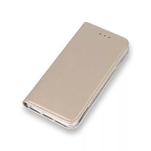 iPhone XS Max (6,5") telefon tok, könyvtok, notesz tok, oldalra nyíló tok, mágnesesen záródó, arany, Smart Magnetic