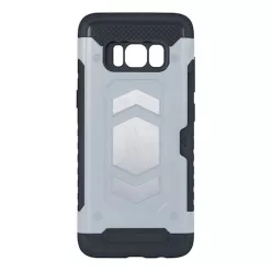   Samsung Galaxy J6 Plus ütésálló hátlap tok, mágneses, ezüst, SM-J610, Defender Magnetic