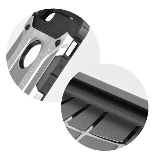 Samsung Galaxy J6 Plus 2018 ütésálló hátlap tok, ezüst, SM-J610, Armor