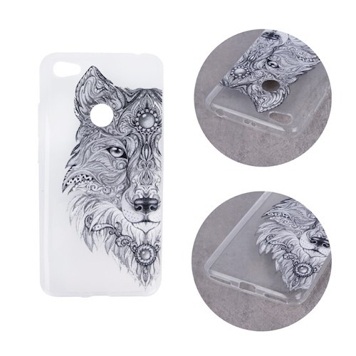 Samsung J610 Galaxy J6 Plus 2018 farkas mintás átlátszó szilikon tok