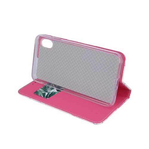 iPhone XS Max (6,5") telefon tok, könyvtok, oldalra nyíló tok, mágnesesen záródó, virág mintás, Smart Trendy Pink Flowers