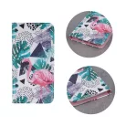 iPhone XS Max (6,5") telefon tok, könyvtok, oldalra nyíló tok, mágnesesen záródó, flamingo mintás, Smart Trendy Flamingo