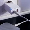 Hálózati gyors töltőfej, 1xType-C / 1xUSB, PD + QC, GaN, 45W, fehér, Maxlife MXTC-09-45AC