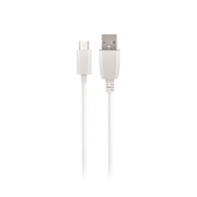 Micro USB gyorstöltő adatkábel, 3A, 1M, fehér, Maxlife