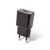 Hálózati gyors töltőfej, 1x USB, 2.4A / 12W, fekete, Setty