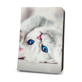   Univerzális tablet könyvtok, mintás, 9"-10", Cute Kitty