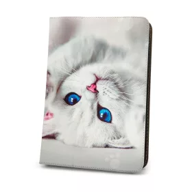 Univerzális tablet könyvtok, 9"-10", Cute Kitty