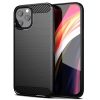 iPhone 11 Pro Max (6,5") szilikon tok, fekete, Carbon fiber