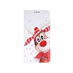   iPhone 11 Pro Max (6,5") telefon tok, könyvtok, oldalra nyíló tok, mágnesesen záródó, szarvas mintás, Smart Trendy
