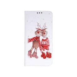   iPhone 11 Pro (5,8") telefon tok, könyvtok, oldalra nyíló tok, mágnesesen záródó, szarvas mintás, Smart Trendy