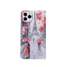 iPhone 11 Pro (5,8") telefon tok, könyvtok, oldalra nyíló tok, mágnesesen záródó, mintás, Smart Trendy Lovers in Paris