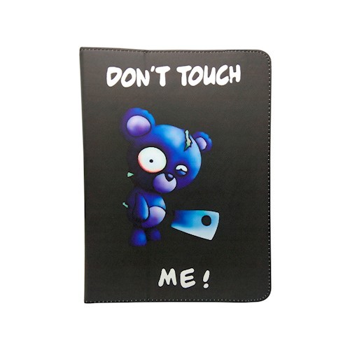 Univerzális 7"-8" colos "Don't touch me! Bear" mintás tablet könyvtok